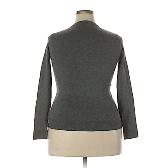 🌸3/$10 Merona Classic Gray Leopard Cardigan Sweater🌸 - Picture 2 of 4